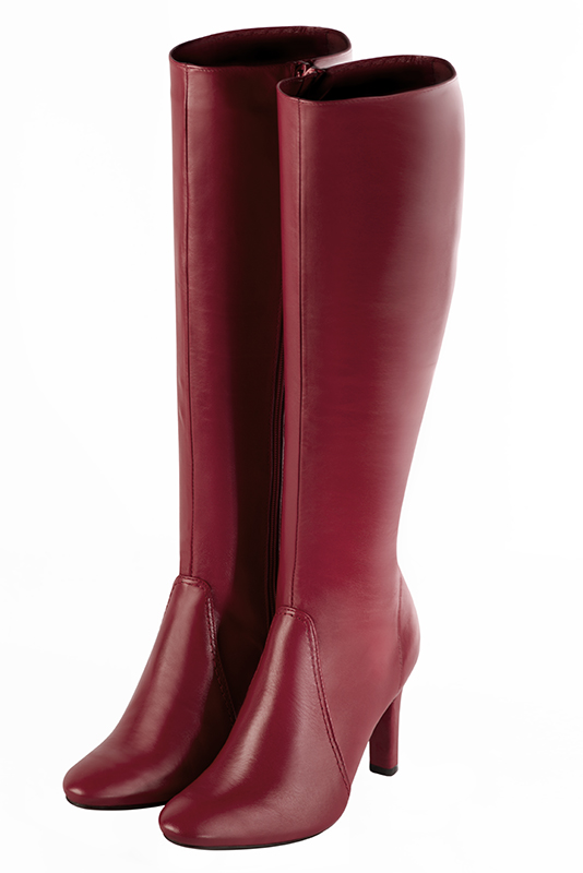 Bottes discount cuir rouge